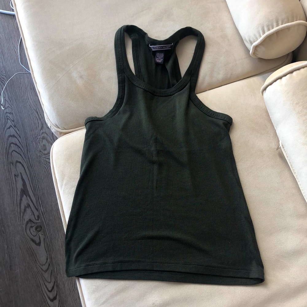 Victoria’s Secret Army Green Racerback Tank, XS